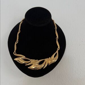 Vintage Gold-tone Abstract Necklace